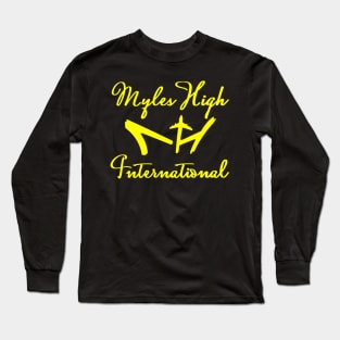 Myles High International Script Yellow Long Sleeve T-Shirt